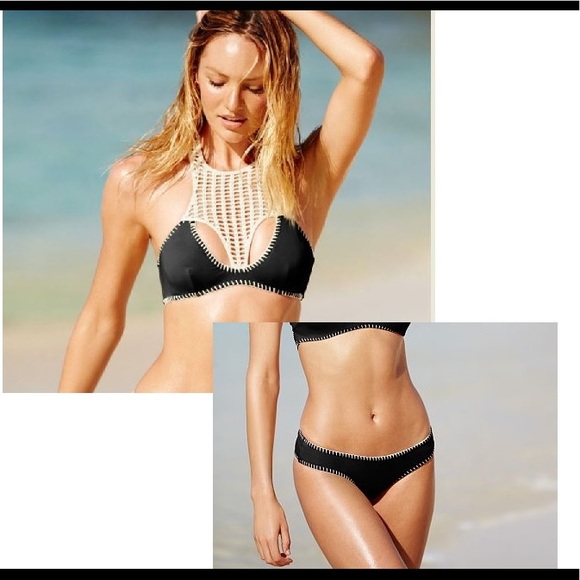 Victoria's Secret Other - Victoria's Secret Crochet macrame high neck bikini